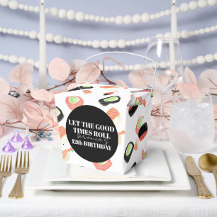 Aquarell Sushi Party Hibachi Sushi Rolls Geschenkschachtel