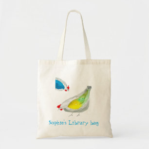 Aquarell süße Hühner Bibliotheksname Tragetasche