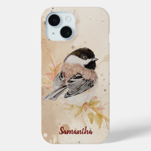 Aquarell süße kleine Meisen-Vogel-Kunst Case-Mate iPhone Hülle