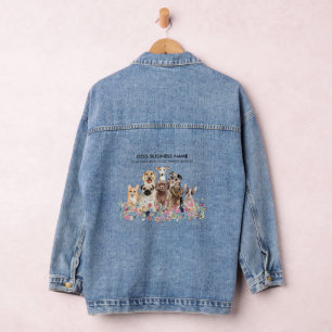 Aquarell Süße Lustige Hunde Haustier Jeansjacke