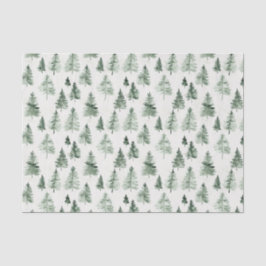 Aquarell-Tannenbaum-Seidenpapier Wald Forst Seidenpapier