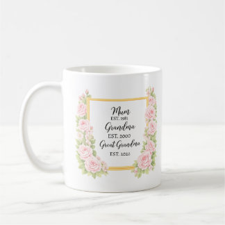 Aquarell-Tasse Geschenk für Oma, Personalisiertes Kaffeetasse