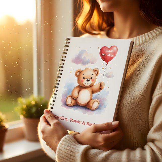 Aquarell-Teddybär-Mama  Notizblock (Von Creator hochgeladen)