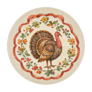 Aquarell Thanksgiving-Hahn Schneidebrett