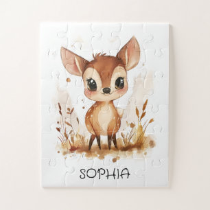 Aquarell-Tier personalisierter Hirsch Kinder-Gebur
