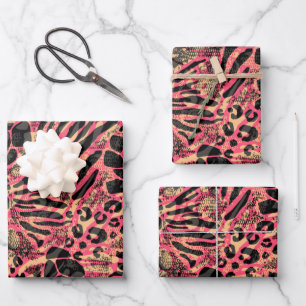 Aquarell Tiersafari Geschenkpapier Set
