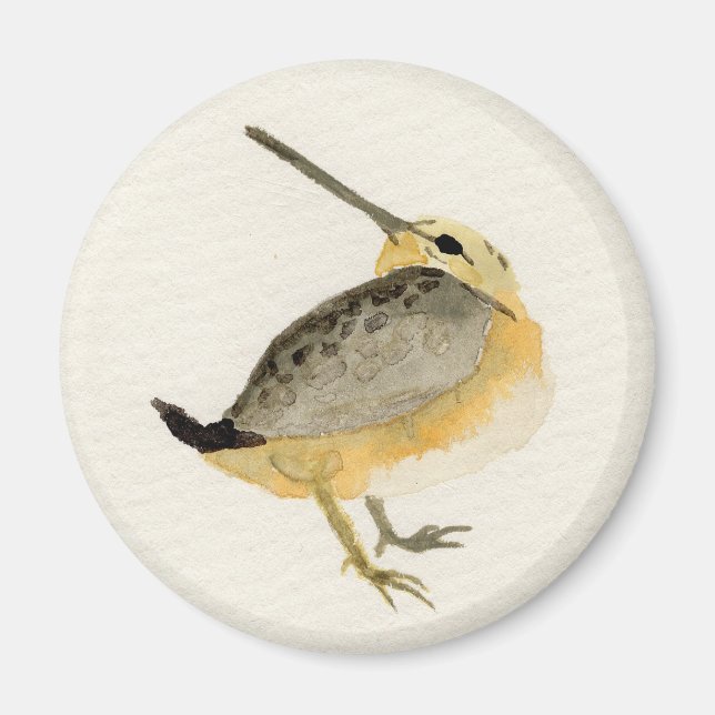 Aquarell Timberdoodle Malerei Magnet (Vorne)