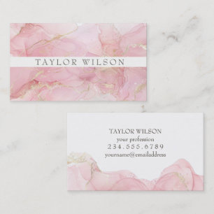 Aquarell-Tinte in Rosa Visitenkarte