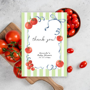 Aquarell-Tomaten-Baby-Shower-Dankeschön Dankeskarte