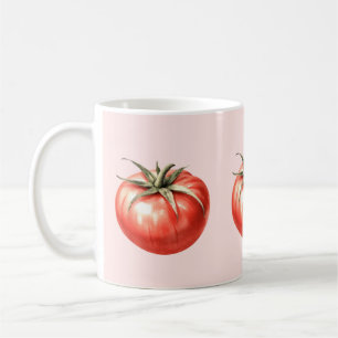 Aquarell-Tomaten-Illustration Kaffeetasse