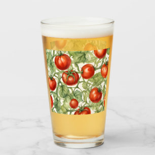 Aquarell-Tomatenreben-Muster Botanischer Garten Glas