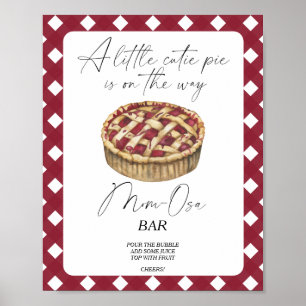 Aquarell-Torte Baby Shower Momosa-Bar Poster