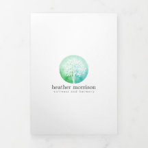 Aquarell Tree Wellness Broschüre