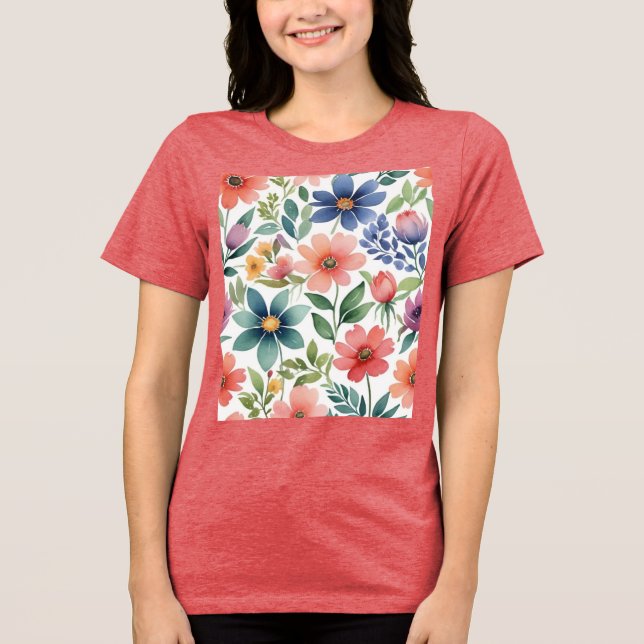 Aquarell Tri-Blend Shirt (Vorderseite)