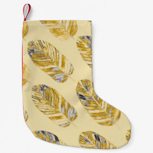Aquarell-Tropenblätter modernes Muster Kleiner Weihnachtsstrumpf
