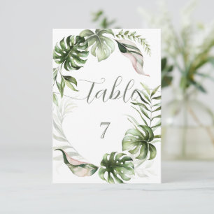 Aquarell-Tropenlaub Grünzeug  Einladung