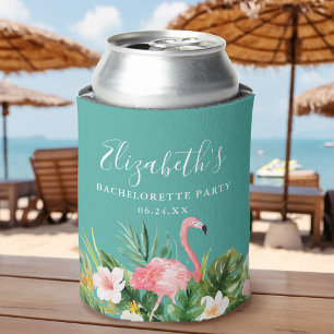 Aquarell-Tropische-Floral-Junggesellinnenabschied Dosenkühler