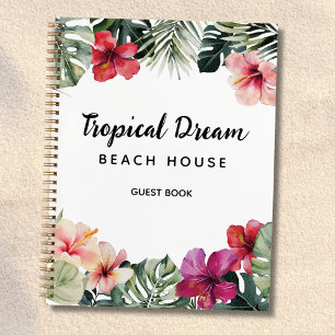 Aquarell-Tropische-Florale-Botanische-Gästebuch Notizbuch