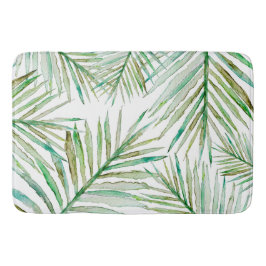 Aquarell-tropisches Palmblatt Badematte