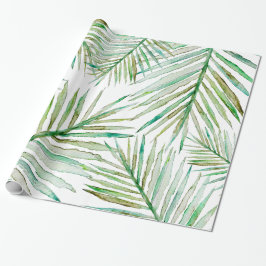 Aquarell-tropisches Palmblatt Geschenkpapier