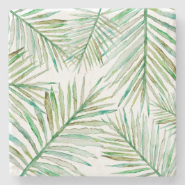 Aquarell-tropisches Palmblatt Steinuntersetzer