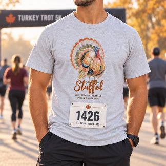 Aquarell Truthahn Familie Thanksgiving Herbst T-Shirt