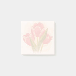 Aquarell-Tulpen 3x3 Post-it Klebezettel