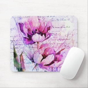 Aquarell-Tulpen  Mousepad