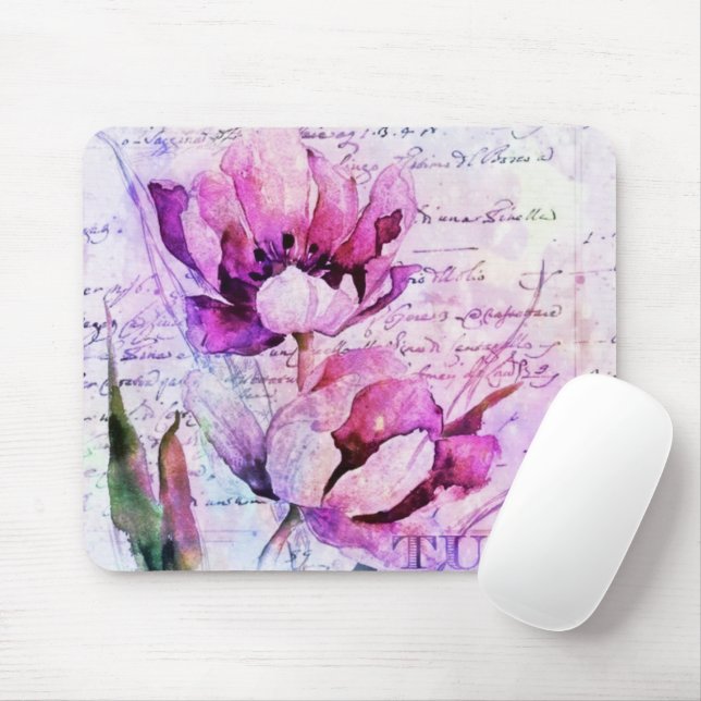 Aquarell-Tulpen  Mousepad (Mit Mouse)