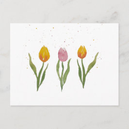 Aquarell Tulpen Postkarte