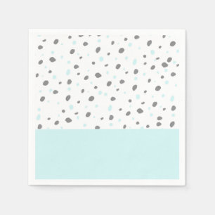 Aquarell-Tupfenpastellmuster des blauen Graus Serviette