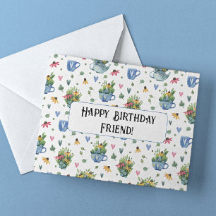 Aquarell über die Meilen hinweg Freund Alles Gute  Karte