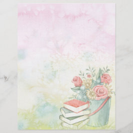 Aquarell und Blume Briefbogen