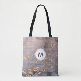 Aquarell und Gold Monogram Tasche