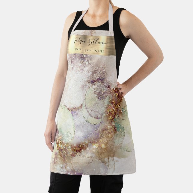 Aquarell und Goldfolie Schönheit berufliche Schürz Schürze (InSitu)