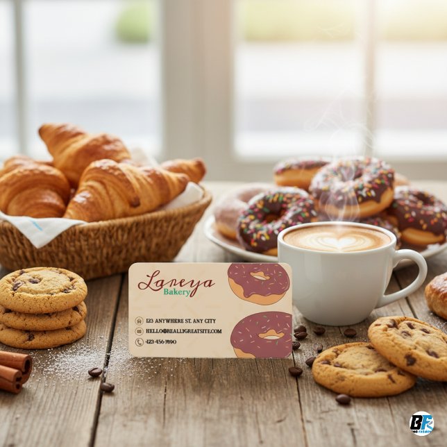 Aquarell und Imitat, braune Folie Visitenkarte (Von Creator hochgeladen)