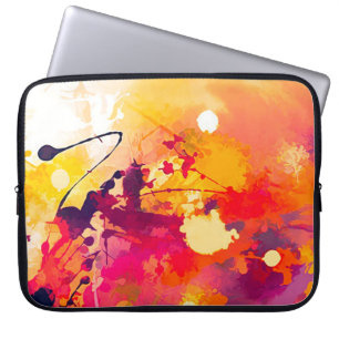 Aquarell und Paint-Spritzer Laptopschutzhülle
