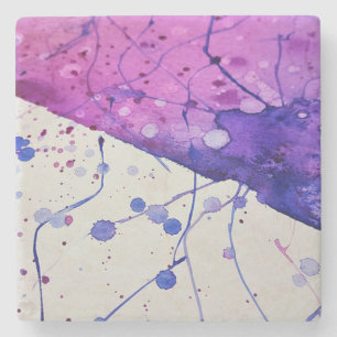 Aquarell und Paint-Spritzer Steinuntersetzer