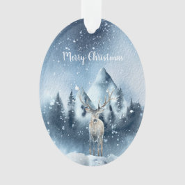 Aquarell und Schnee - individueller Urlaub Ornament