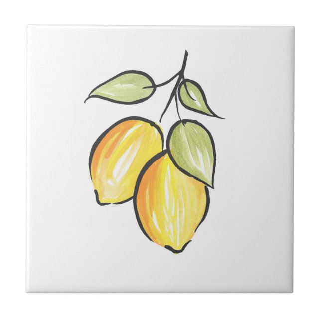 Aquarell und Tintenkläranlagen Fliese (Vorderseite)