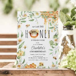 Aquarell Unser Süßhoney Bee Kindergeburtstag Party Einladung