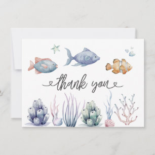 Aquarell Unter dem Meer Baby Shower Danke Auto