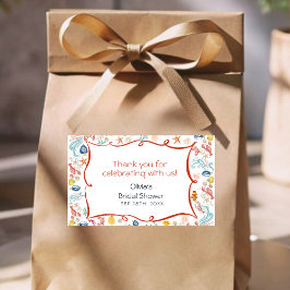 Aquarell unter dem Meer Sie Fängt Brausebad Rechteckiger Aufkleber