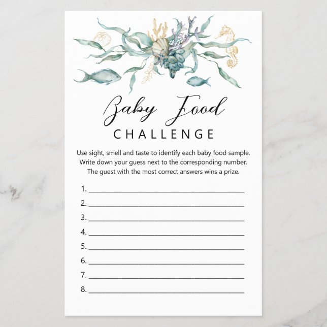 Aquarell Unterhalb der Meeresqualle, Baby Food Gam Flyer (Vorne)