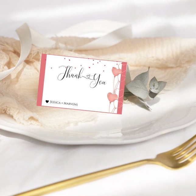 Aquarell valentine Brautparty Dankeschön Dankeskarte (Von Creator hochgeladen)