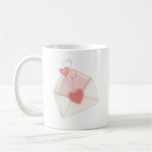 Aquarell-Valentinsliebesbriefumschlag