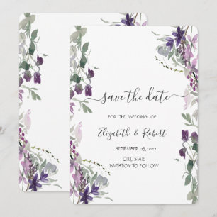 Aquarell Veilchen Wildblume Save The Date