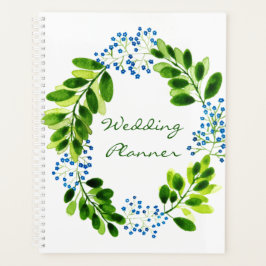 Aquarell-Vergissmeinnicht-Blumen-Hochzeit Planer