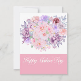 Aquarell Vibrany Floral Bouquet Custom Feiertagskarte