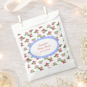 Aquarell Vintage Blumen Baby Shower Geschenktütchen